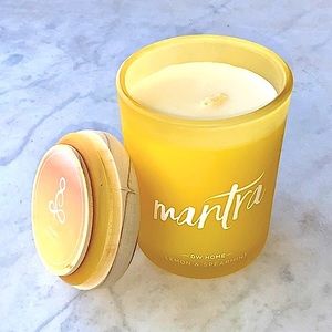 DW HOME CANDLE LEMON & SPEARMINT MANTRA RICHLY SCENTED NEW 1 WICK BE PRESENT
